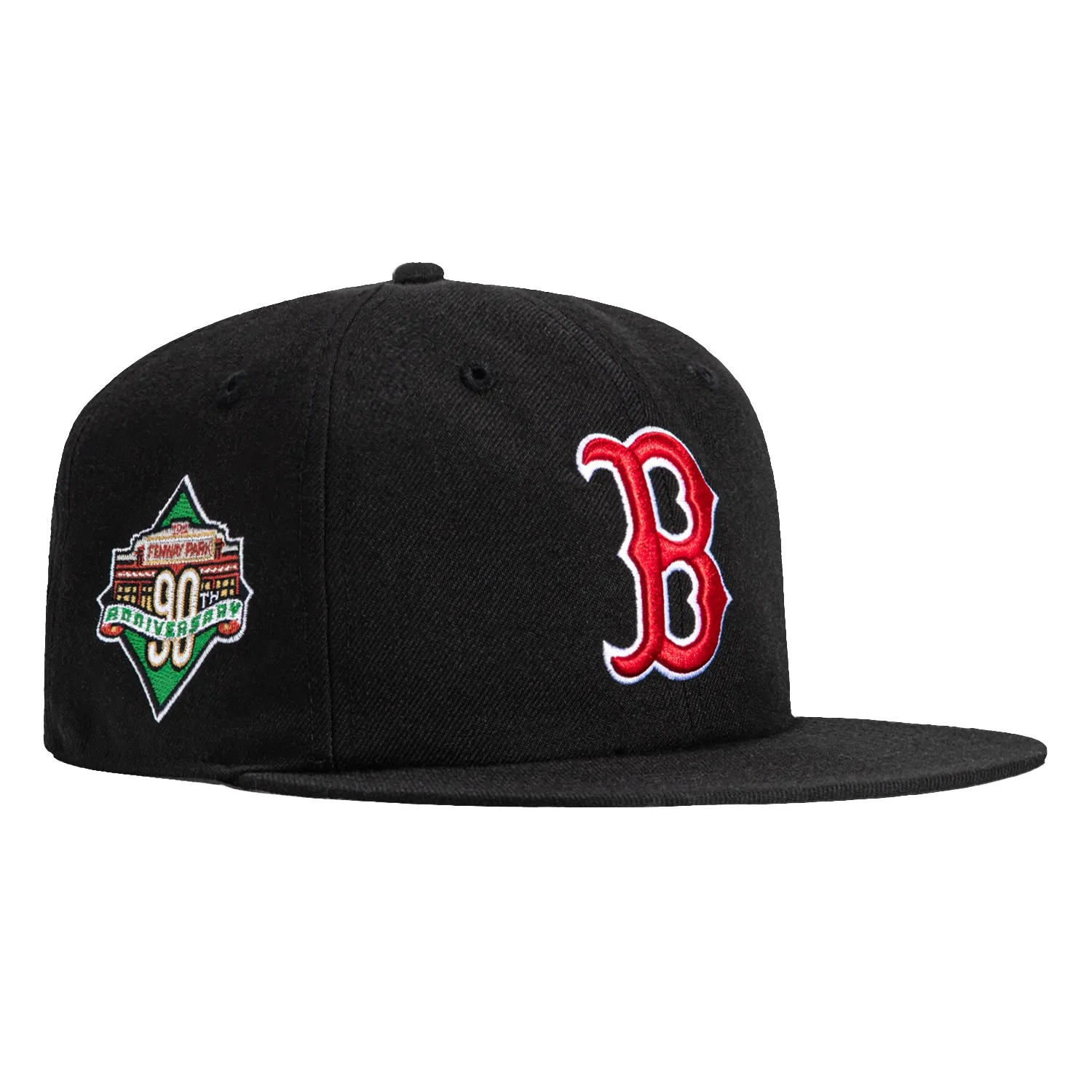 47 Brand Black Dome Sureshot Captain Boston Red Sox 90th Anniversary Patch Snapback Hat - Black