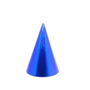 8pk Cardboard Party Hats - Blue