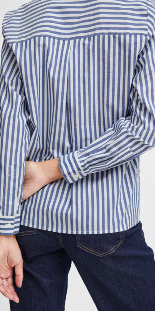 B. Young Striped Shirt, navy/white