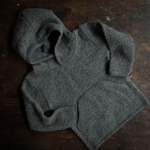 Baby & Kids Merino Wool Crepe Hoodie - Slate