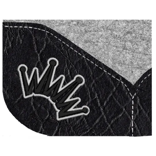 Best Ever 1 1/4" Kush Pad with Black Elephant Wear Leathers and Silver/Black Crown- 32"x32"