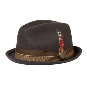 Brixton 20th Anniversary Gain Fedora - Chocolate/Gold