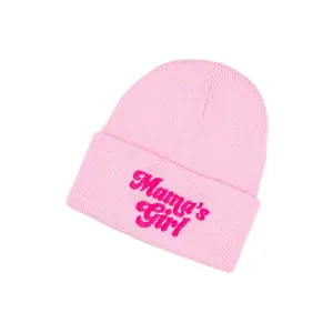 Child Beanie - Mama's Girl - Light Pink w/ Hot Pink