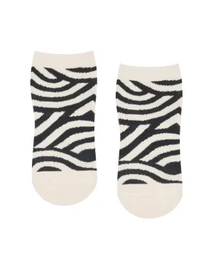 Classic Low Rise Grip Socks - Monochrome Swirl