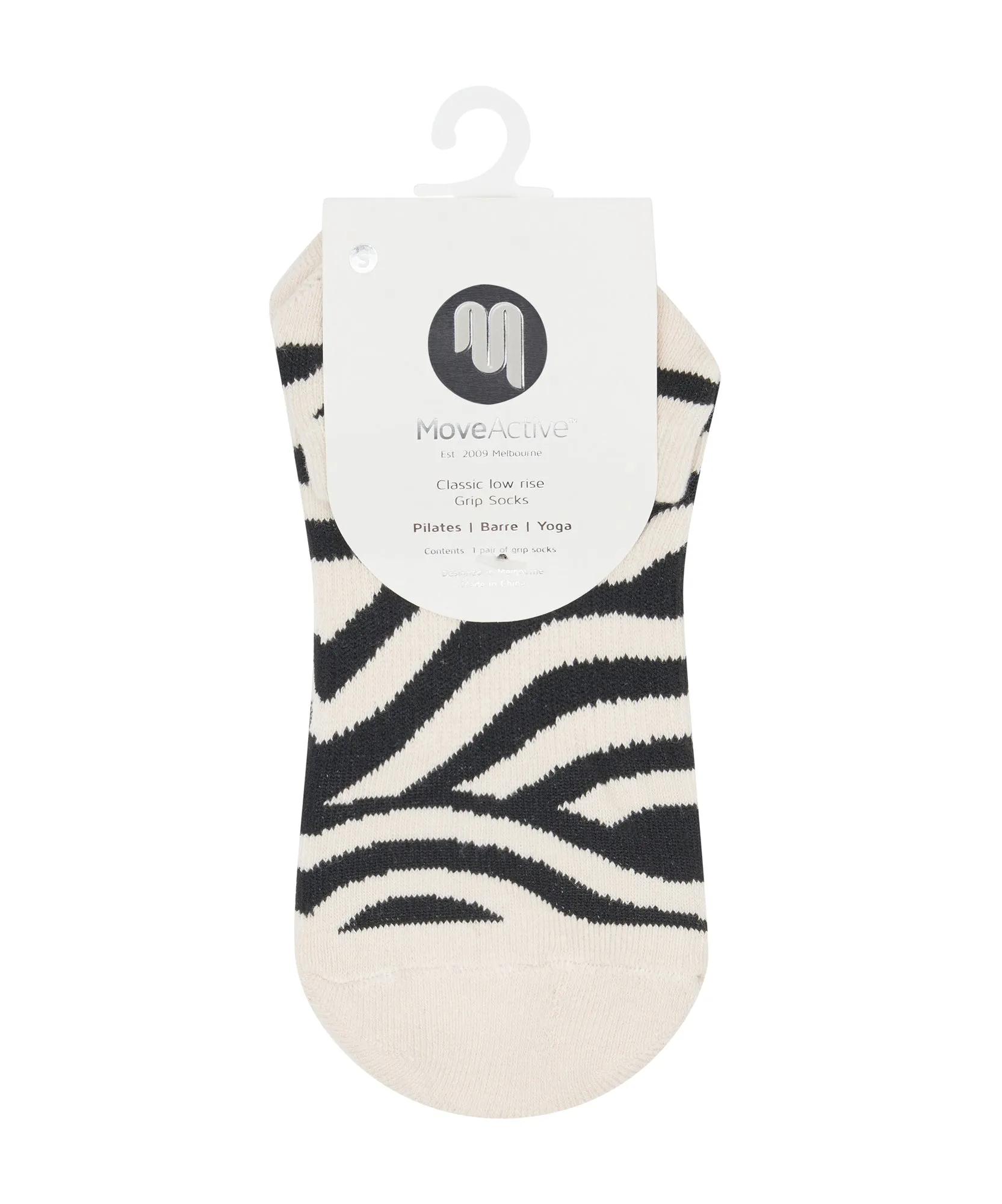 Classic Low Rise Grip Socks - Monochrome Swirl