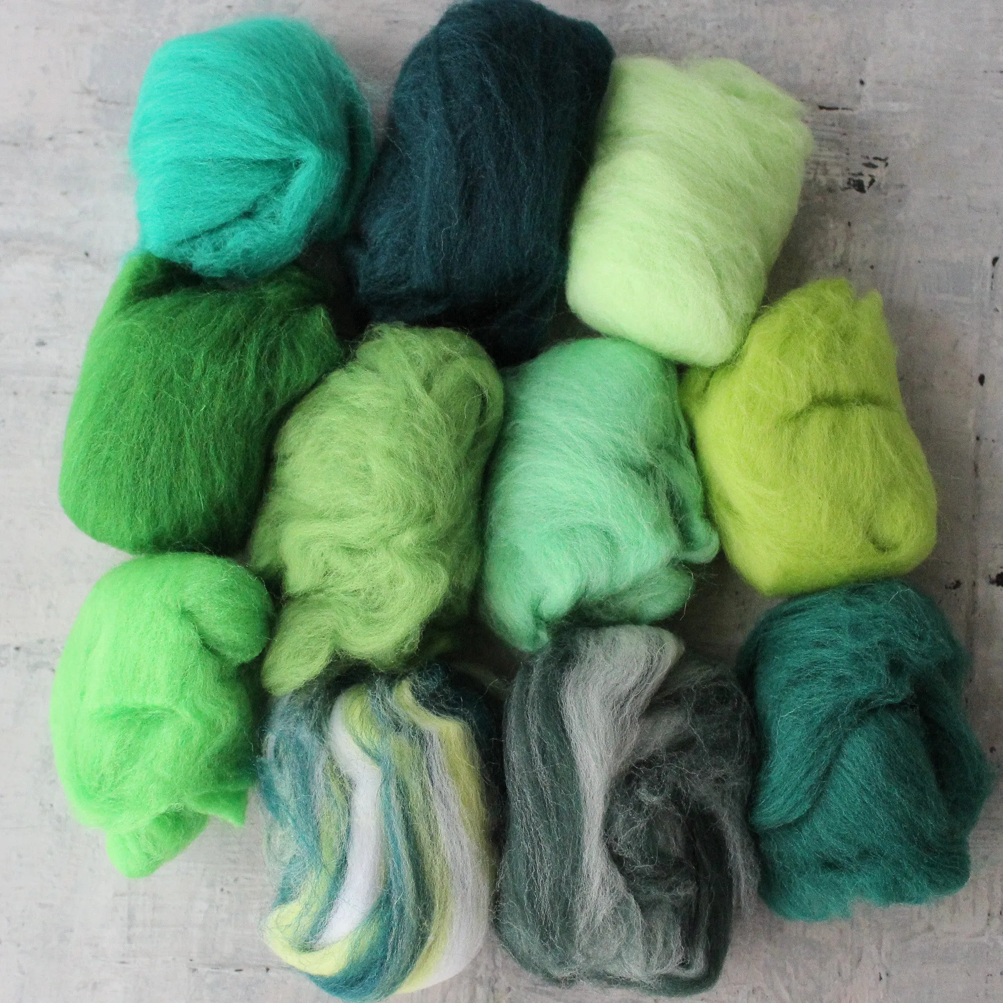 Coloured Wool Fleece Roving