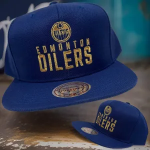 *Edmonton Oilers* (Blue) snapback hats by Mitchell & Ness