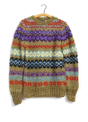 FAIR ISLE 8 | Hand-knitted Pullover | Alfalfa