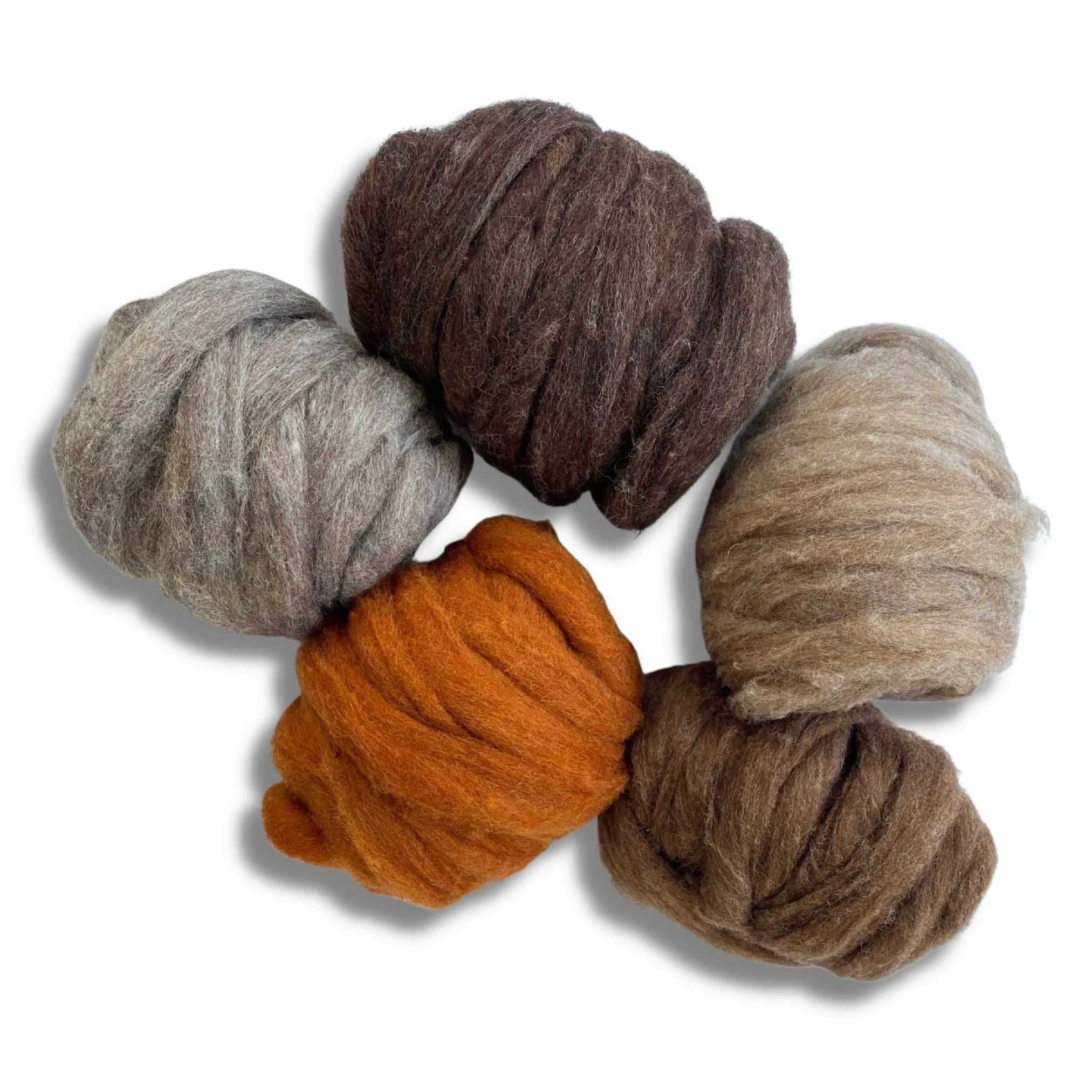 Furry Friends Variety Pack | Carded Corriedale Wool Sliver | 7 Colors