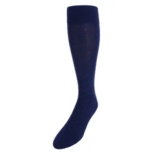 Gerald Classic Pin Dot Mercerized Cotton Mid-Calf Socks