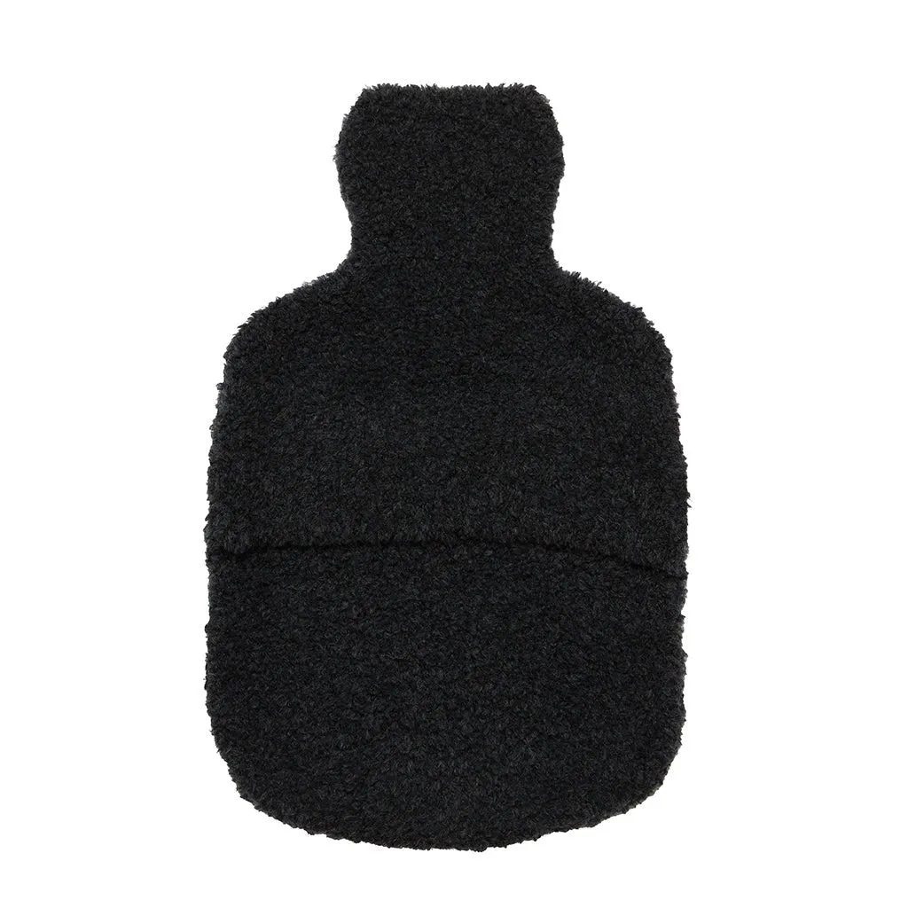 Grey Merino Boucle Hot Water Bottle - Incl Bottle & Cover