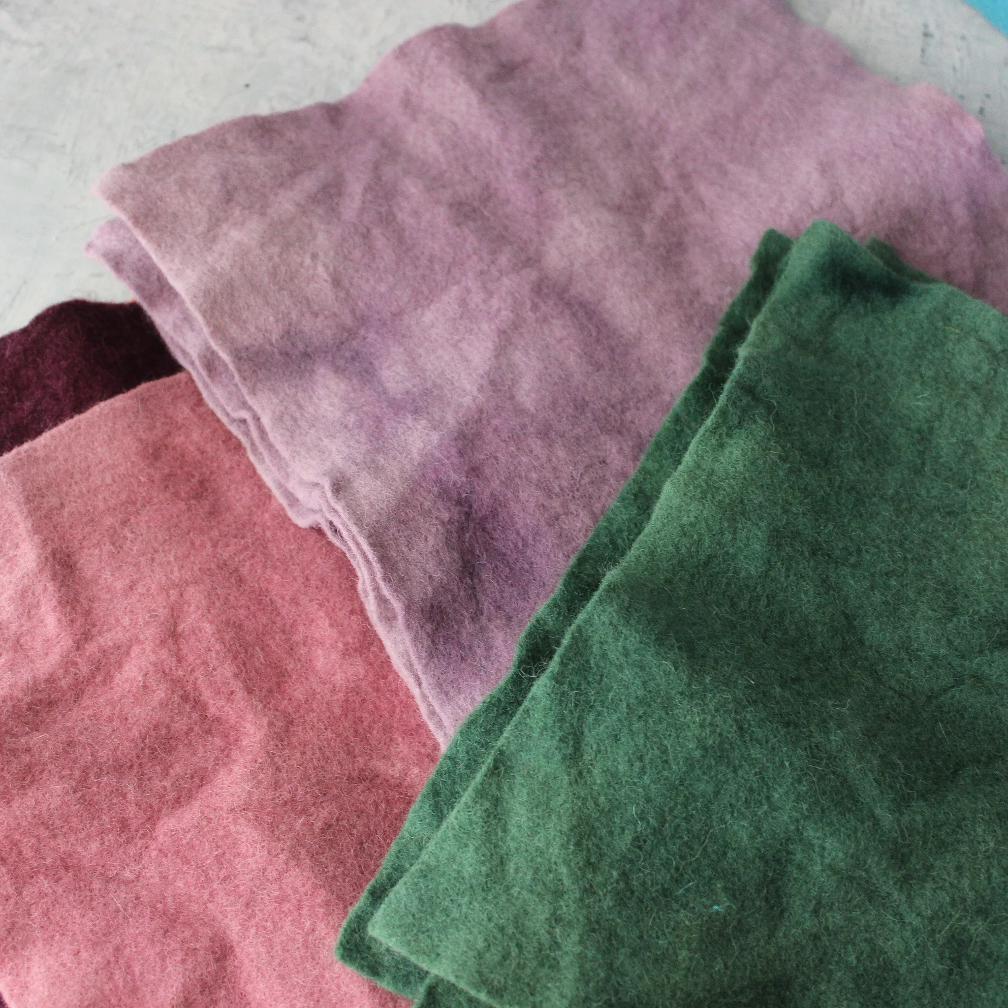 Hand Dyed Wool Felt Sheets