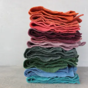 Hand Dyed Wool Felt Sheets