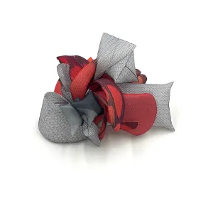 Hoyeon Chung - Gray and Red Pillow Brooch