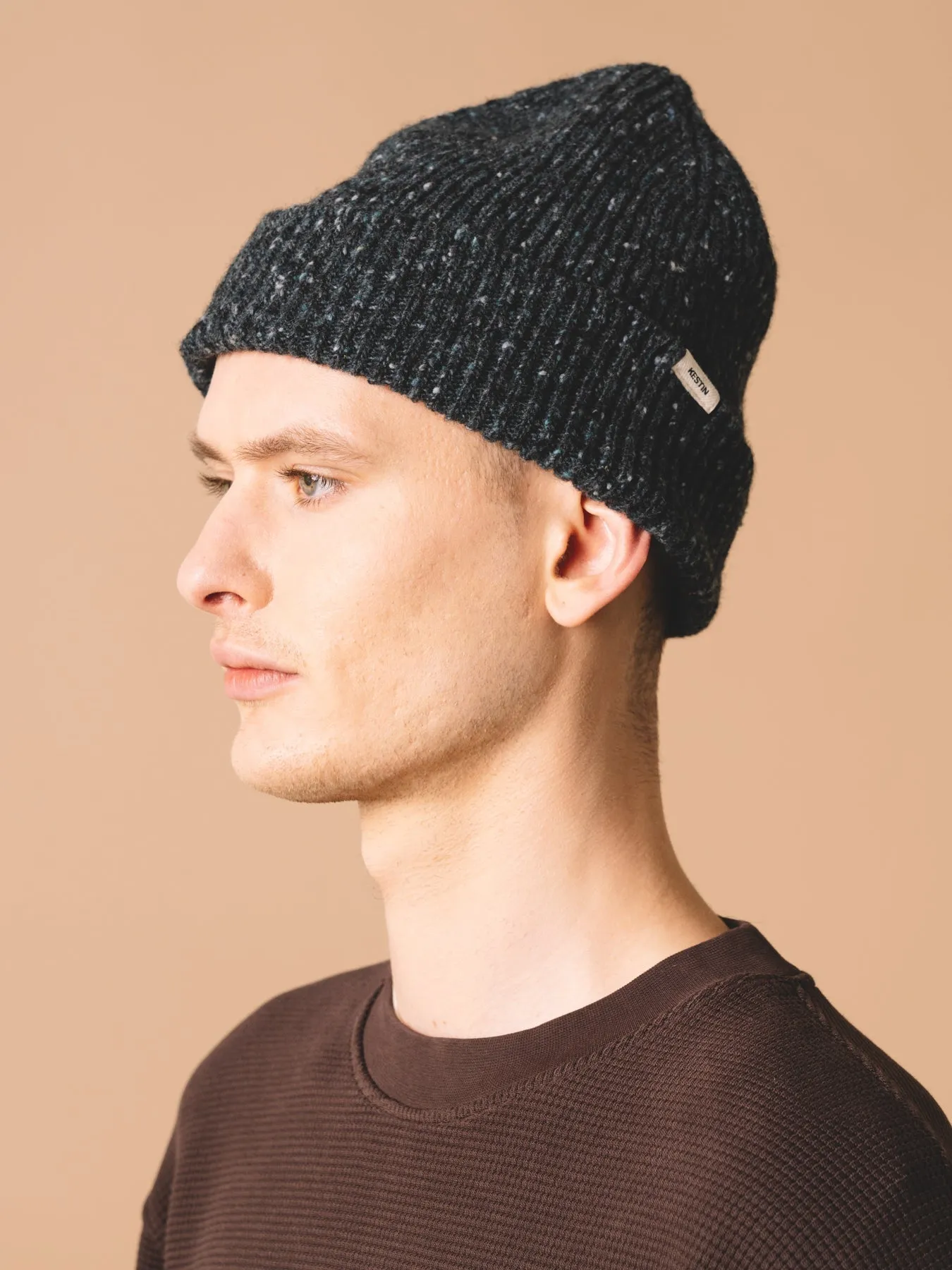 Kilpatrick Beanie in Dark Charcoal Merino Wool