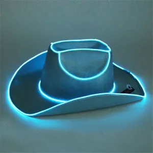 Light Up Cowboy/Cowgirl Hat - Blue