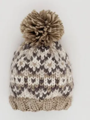 Littles Fairisle Beanie - Pebble