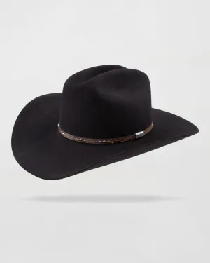 Lone Star Felt Cowboy Hat in Black