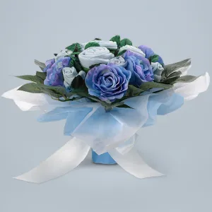 Luxury Rose Baby Clothes Bouquet - Blue