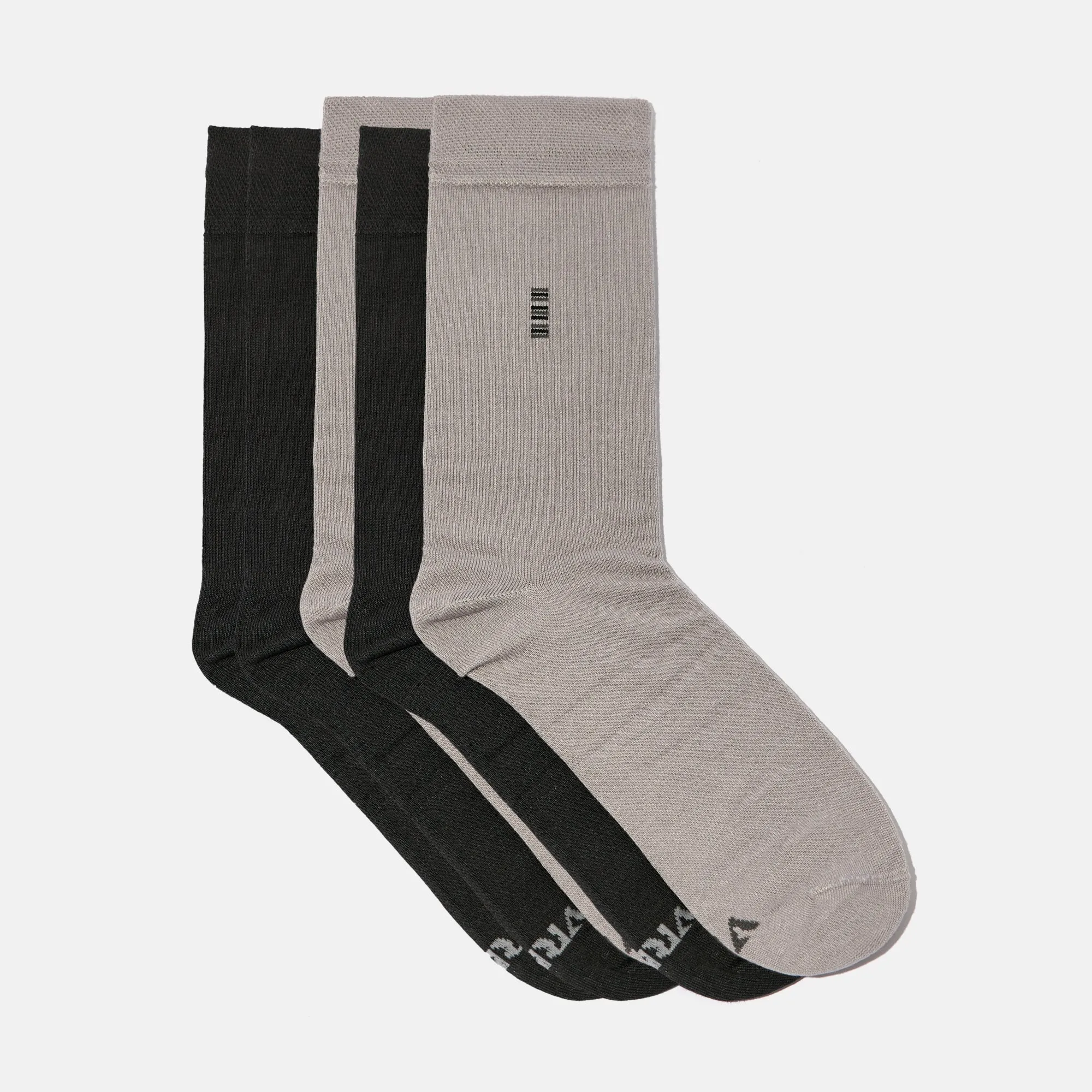 Men's Bamboo Dress Socks • Assorted All Plain Design • Mix Pack of 5 Pairs