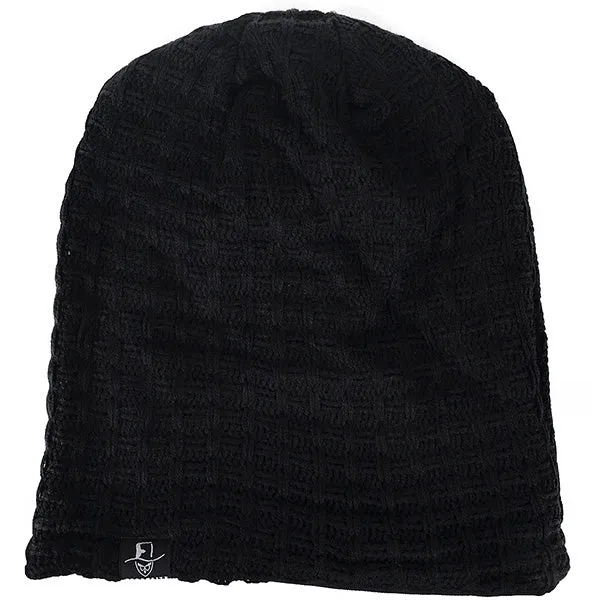 Mens Knit Baggy Beanie Hats B101