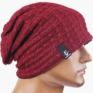 Mens Knit Baggy Beanie Hats B101