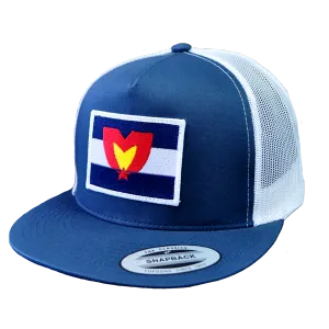 Mile High Patch Snapback (Blue & White)