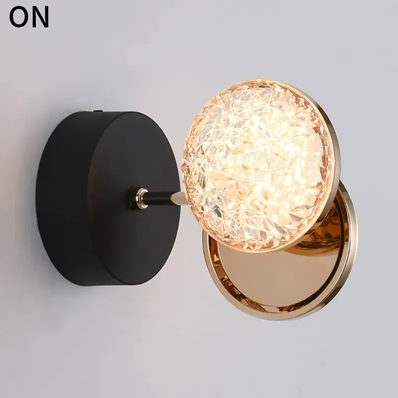 Modern Crystal LED Wall Lamps Nordic Home Living Room Porch Loft Light