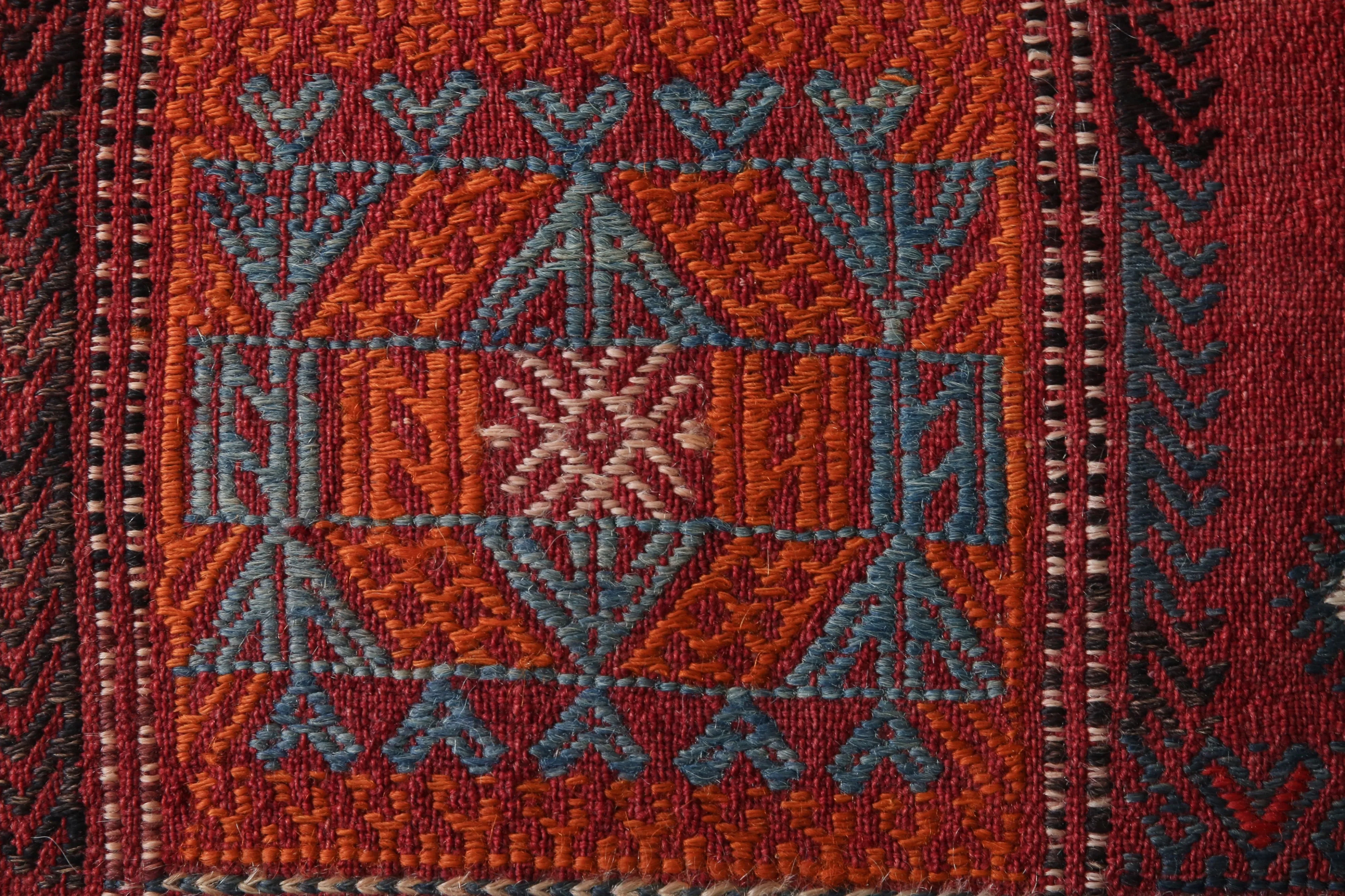 Old Konya Karapinar Cicim Kilim Rug 4.4ftx5.6ft