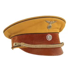 Original German WWII Early NSDAP Kreisleitung District Political Leader's Visor Cap with Black Piping