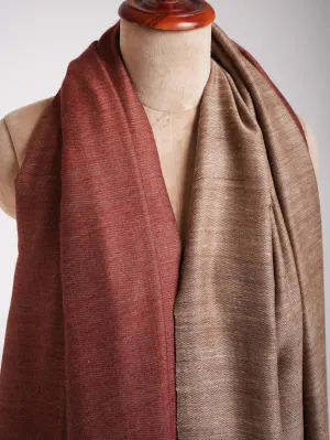 Oversized Fiery Red Dual Shade Pashmina Shawl