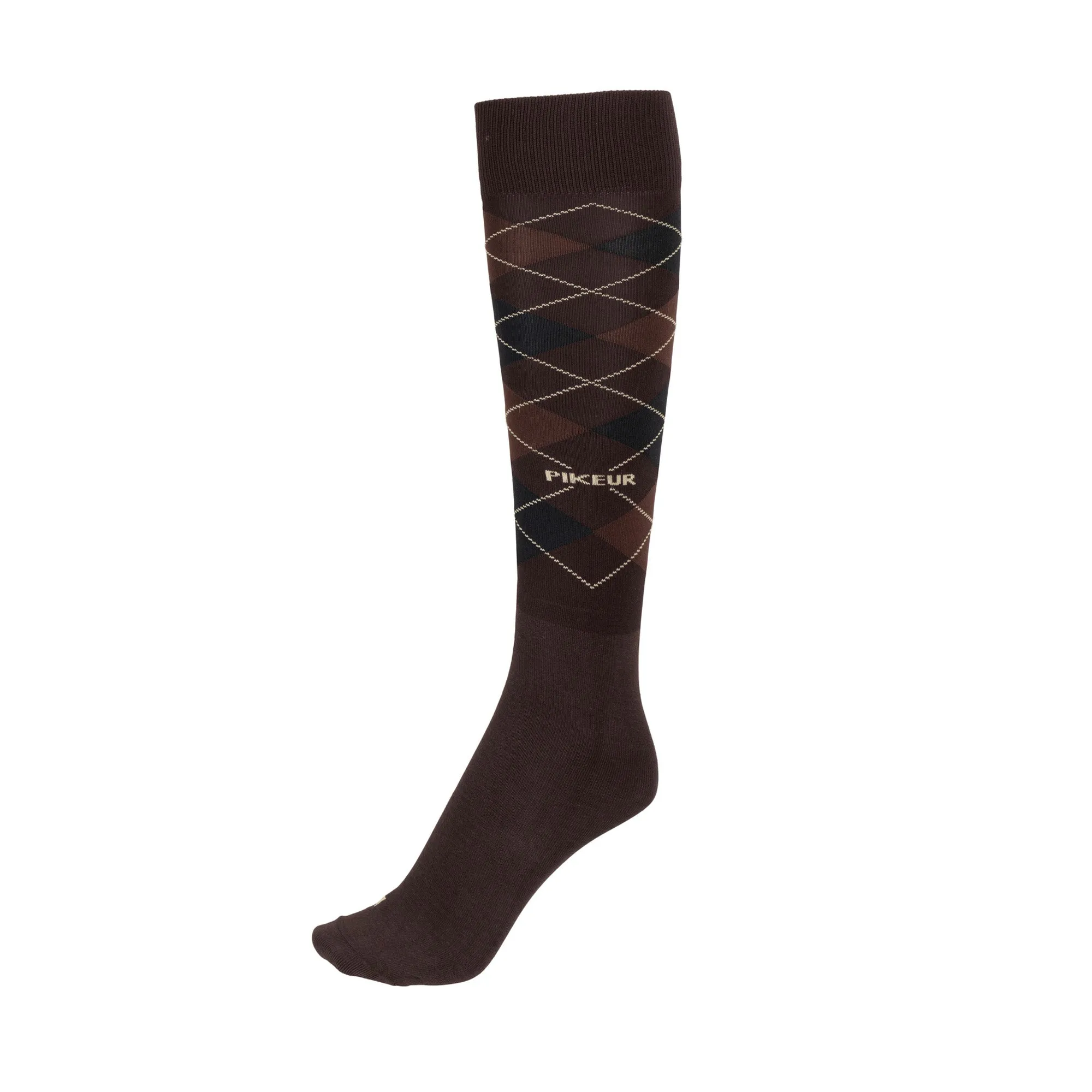 Pikeur Sports Checked Socks - Chocolate