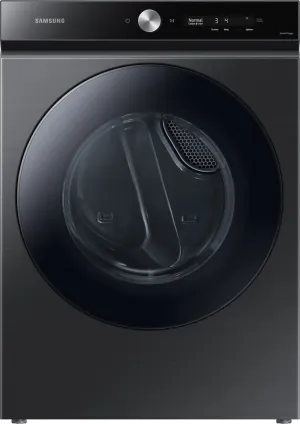 Samsung BESPOKE DVG53BB8700V 27 Inch Gas Smart Dryer with 7.6 Cu.Ft. Capacity, AI Smart Dial, Super Speed Dry, Steam Sanitize , Sensor Dry, Wi-Fi Connectivity, 19 Dry Cycles, 14 Dry Options,3 Way Venting: Brushed Black