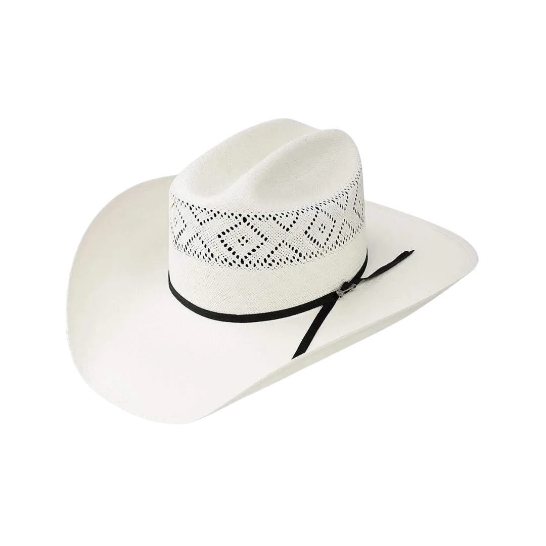 Stetson Hats 10x Saddleman White Patterned Ventilation Hat