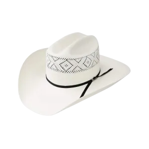 Stetson Hats 10x Saddleman White Patterned Ventilation Hat