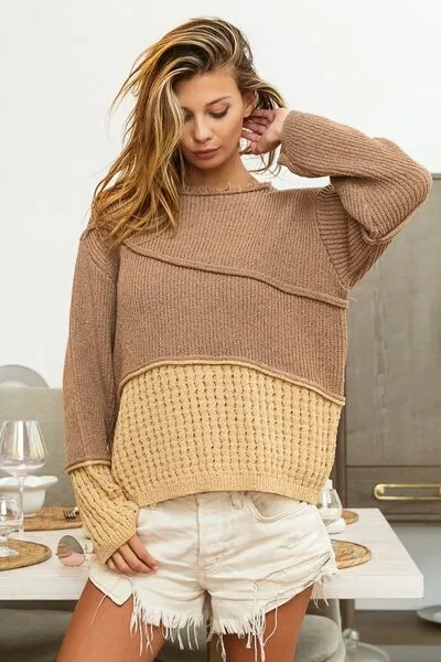 TEEK - Texture Dunes Contrast Sweater