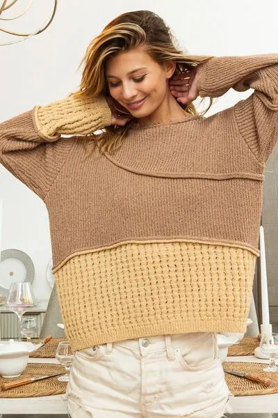 TEEK - Texture Dunes Contrast Sweater