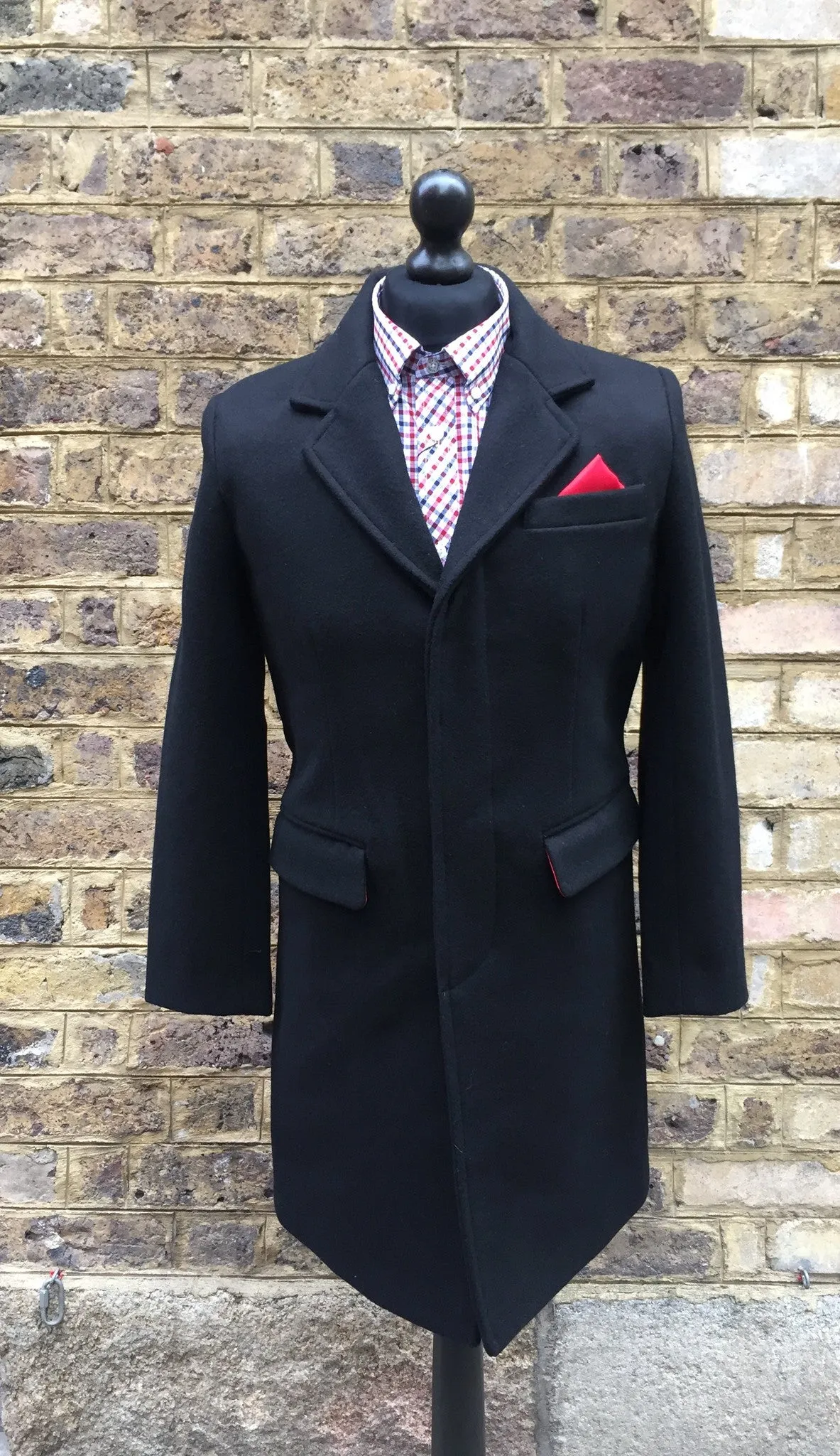 The Relco Classic Black Crombie Style Overcoat !