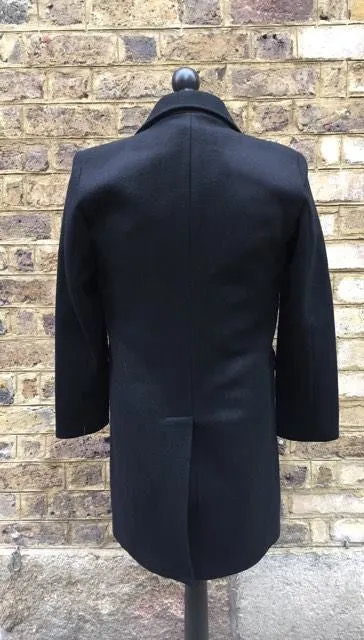 The Relco Classic Black Crombie Style Overcoat !