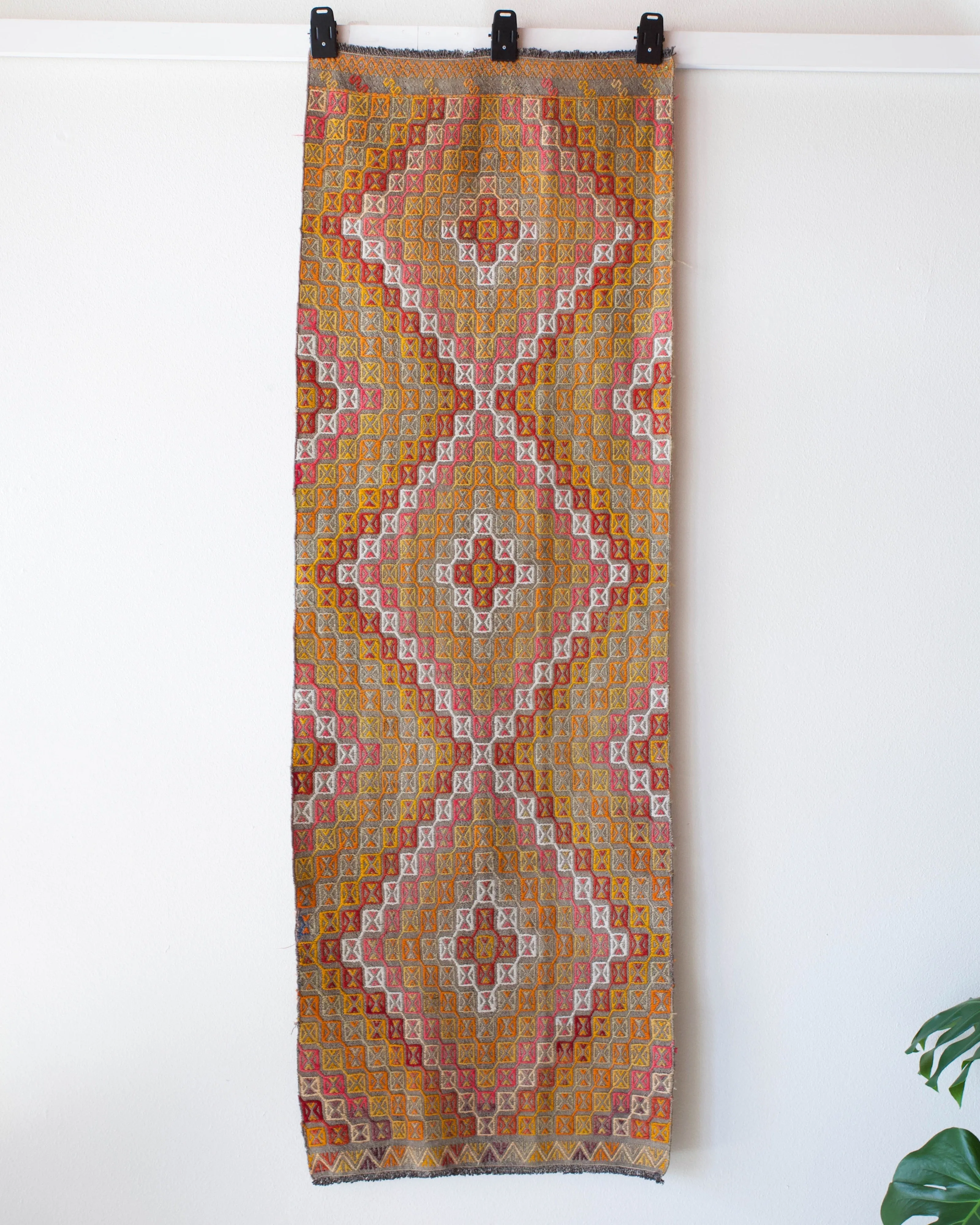 Vintage Aegean Cicim Kilim Runner 2'4"x6'10"