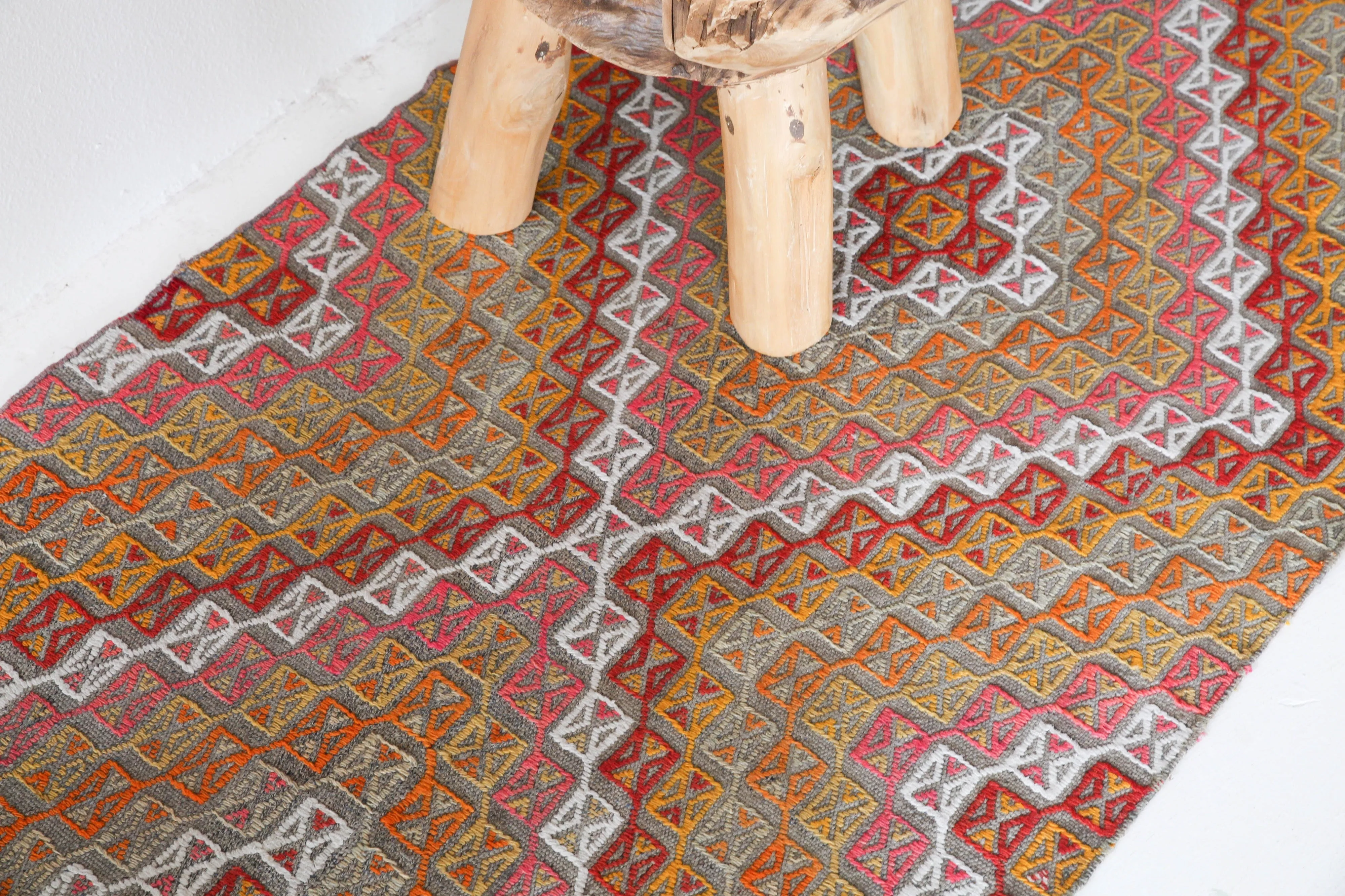 Vintage Aegean Cicim Kilim Runner 2'4"x6'10"