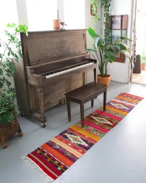 Vintage Anatolian kilim runner