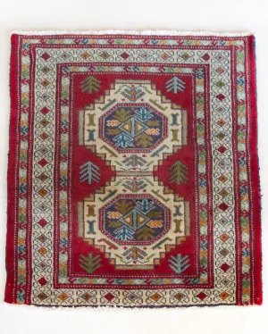 Vintage Mini Turkish Rug 26"x32"