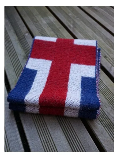 Wool scarf with Icelandic national flag