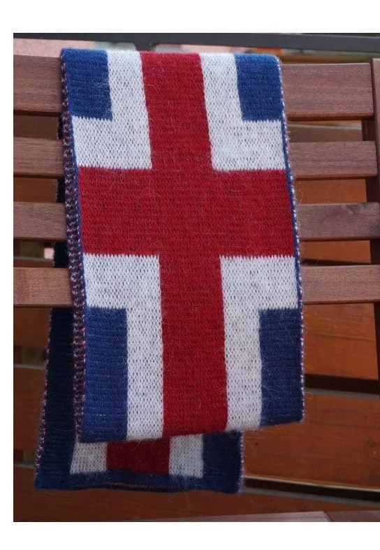 Wool scarf with Icelandic national flag