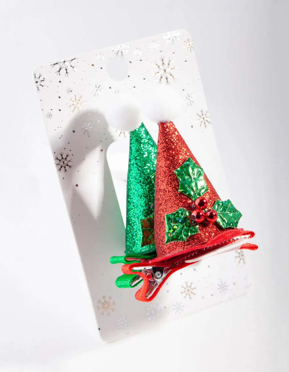 Xmas Santa Hat Hair Clip Pack